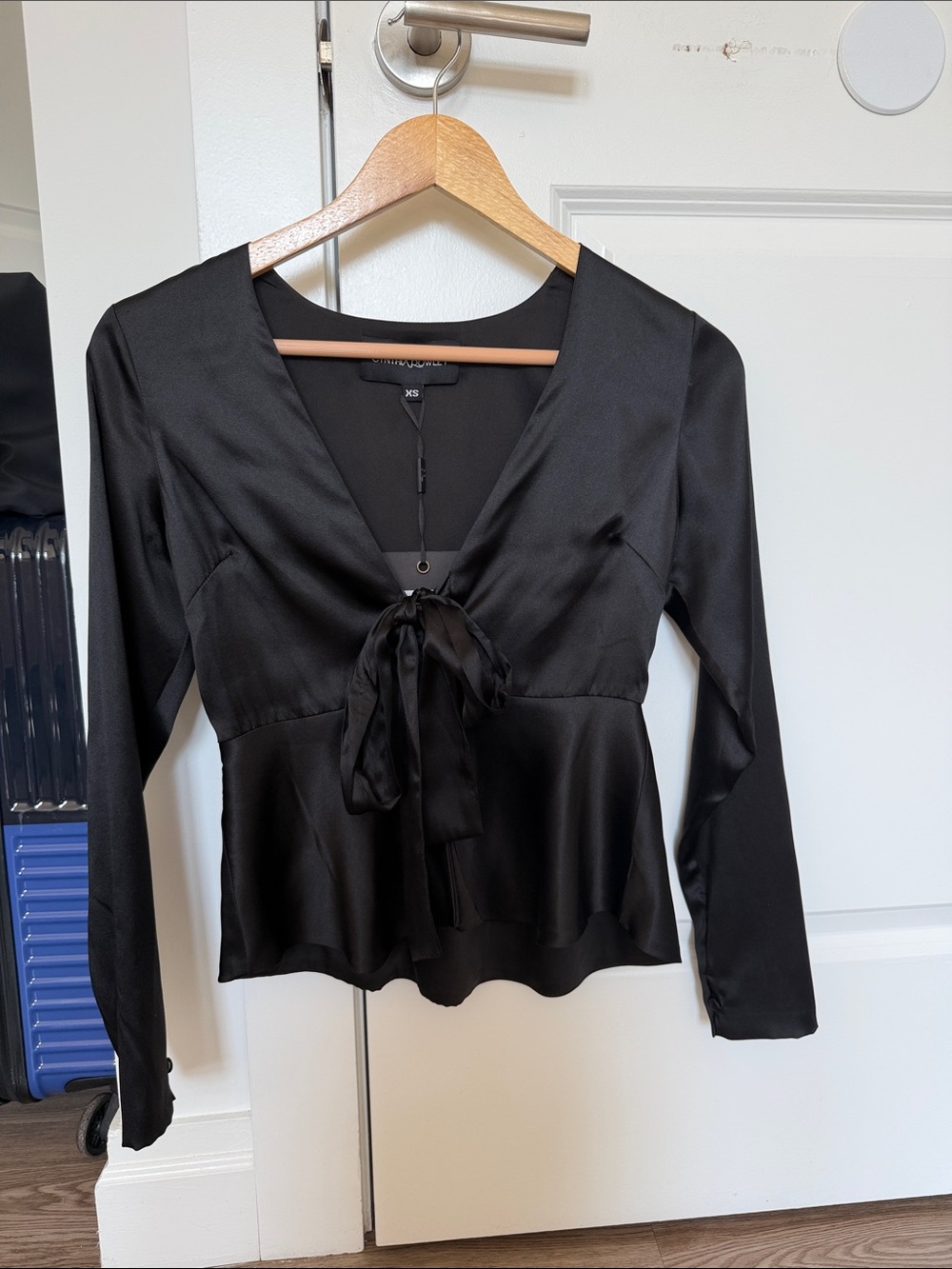 NWT Cynthia Rowley Black Silk Blouse - XS